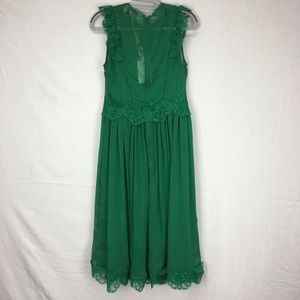 ted baker porrla frill lace midi dress